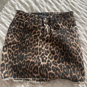 Zara Leopard Print Mini Skirt
